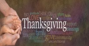 Thanksgiving Poster with Cupped Hands Atlanta GA